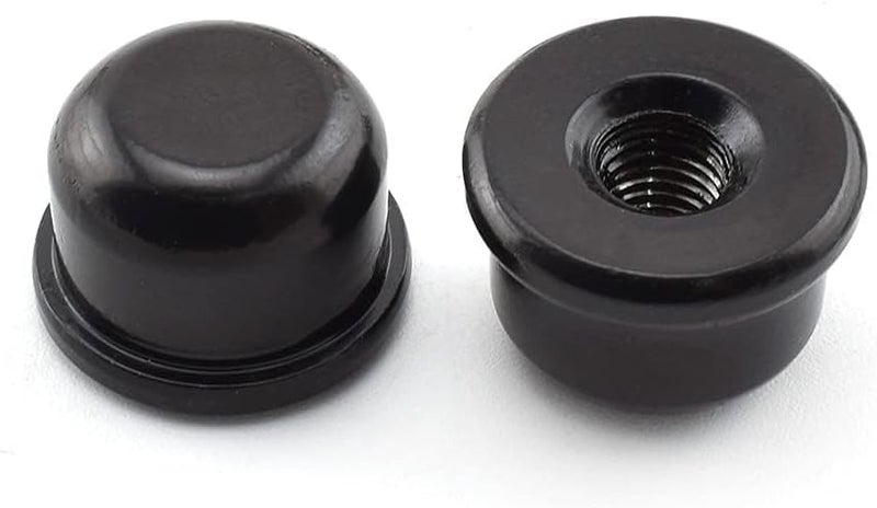 MARRTEUM 1/2 Inch Tall Lamp Finial Tapped 1/4-27 Knob Lamp Accessories for Lamp Shade Holder Harp Tops, Black, 2PCS - Image 1